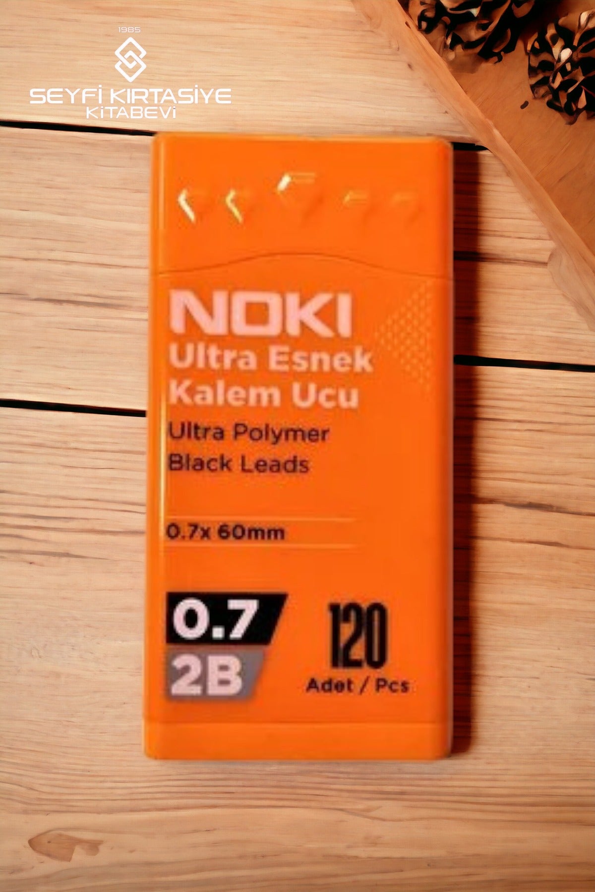 2B SİYAH 0.7 MM KALEM UCU 120'Lİ ULTRA ESNEK KALEM UCU TURUNCU KUTU