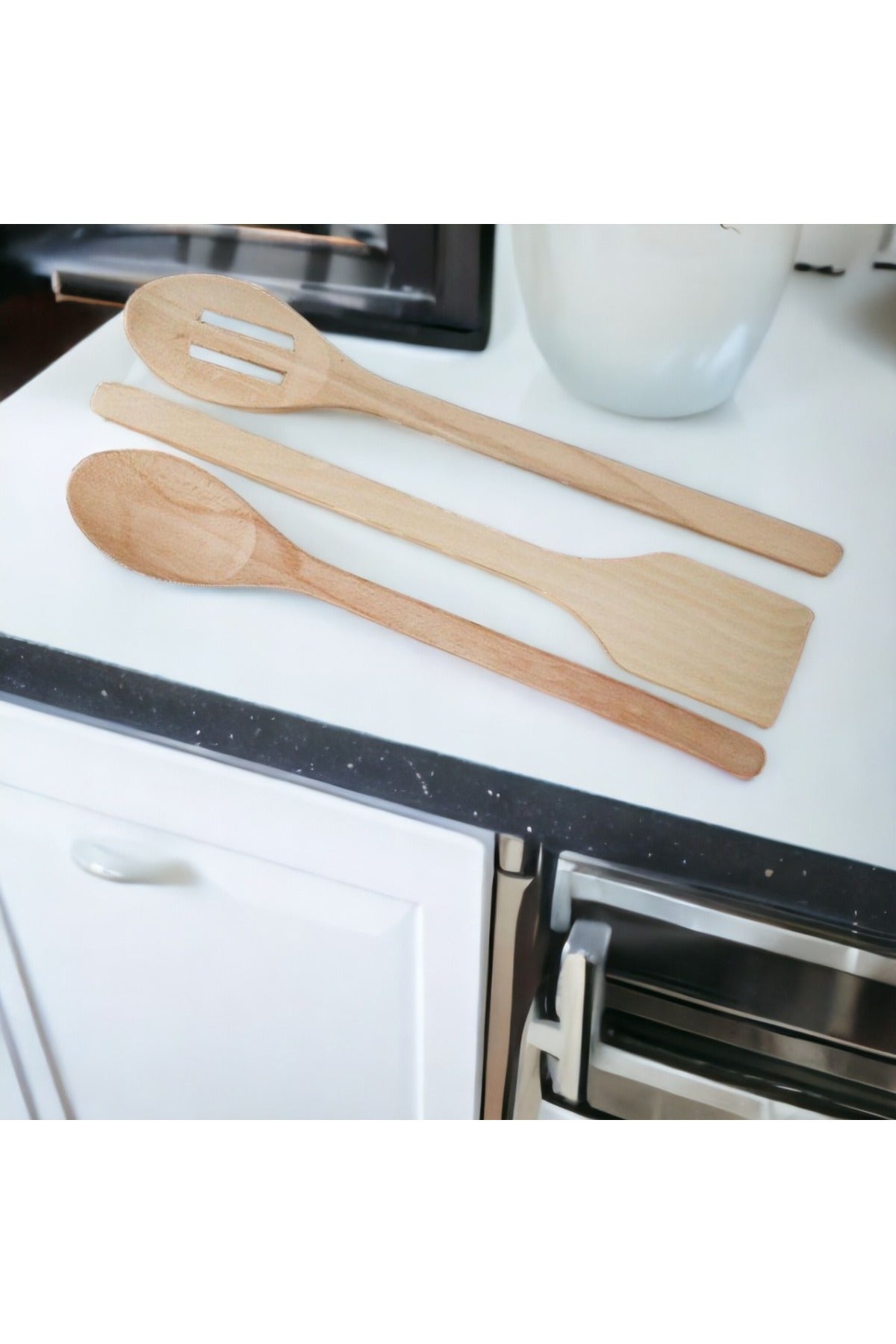 3 LÜ TAHTA KAŞIK SPATULA SETİ 26-27-27 cm