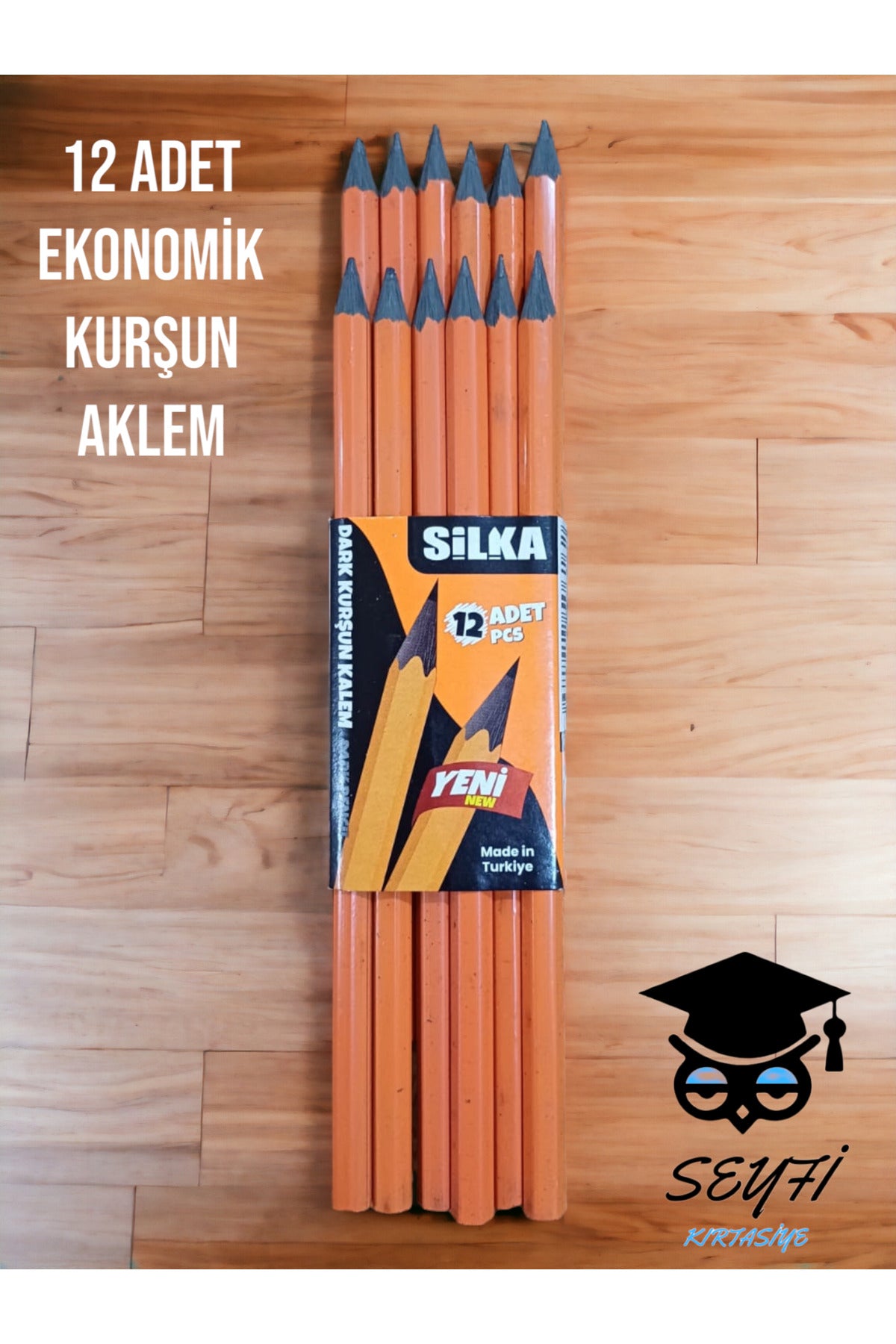 EKONOMİK SİYAH KURŞUN KALEM 12 ADET TÜRK MALI