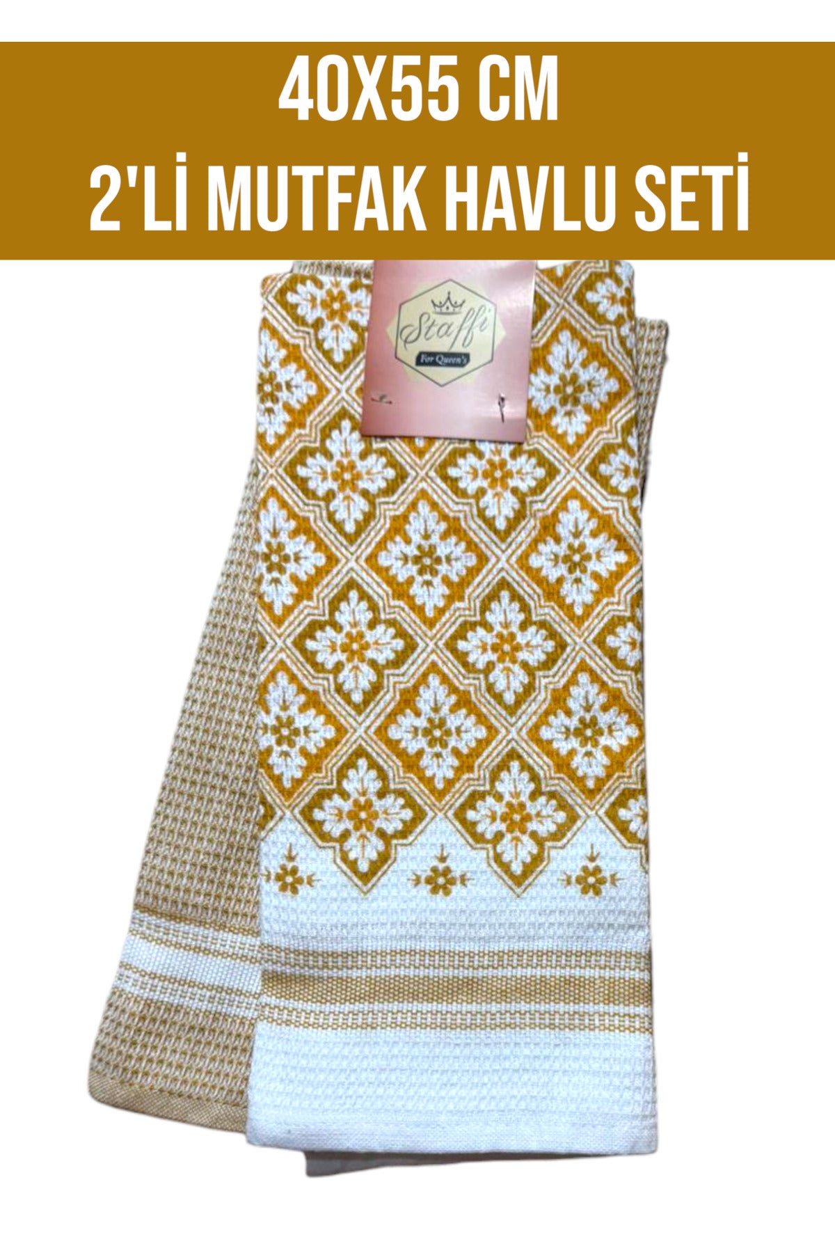 40x55 CM 2'Lİ MUTFAK HAVLU TEMİZLİK BEZİ SETİ