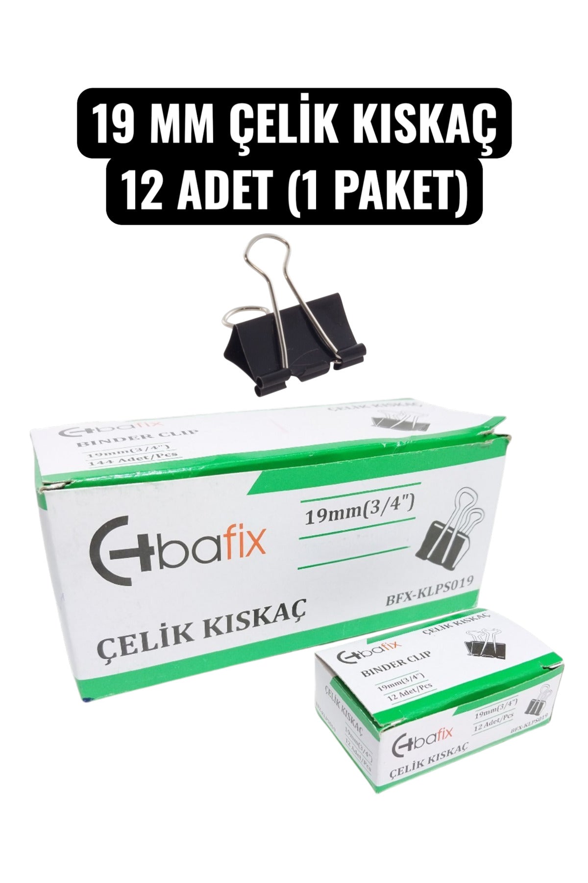 19 MM ÇELİK KISKAÇ 12 ADET (1 PAKET)