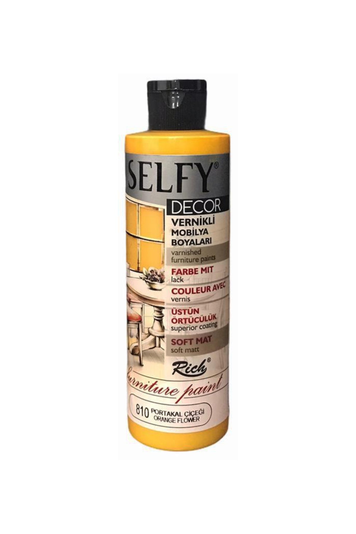 Rıch Selfy Decor Akrilik Boya 810 Portakal Çiçeği 240 Cc