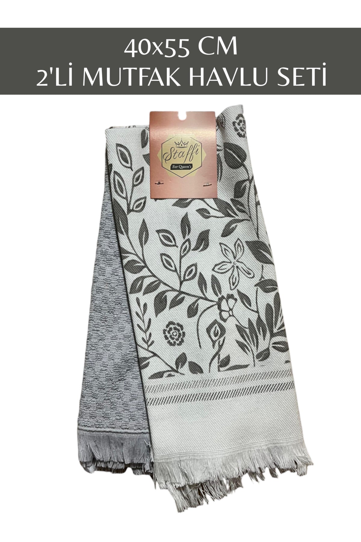 40x55 CM 2'Lİ MUTFAK HAVLU TEMİZLİK BEZİ SETİ
