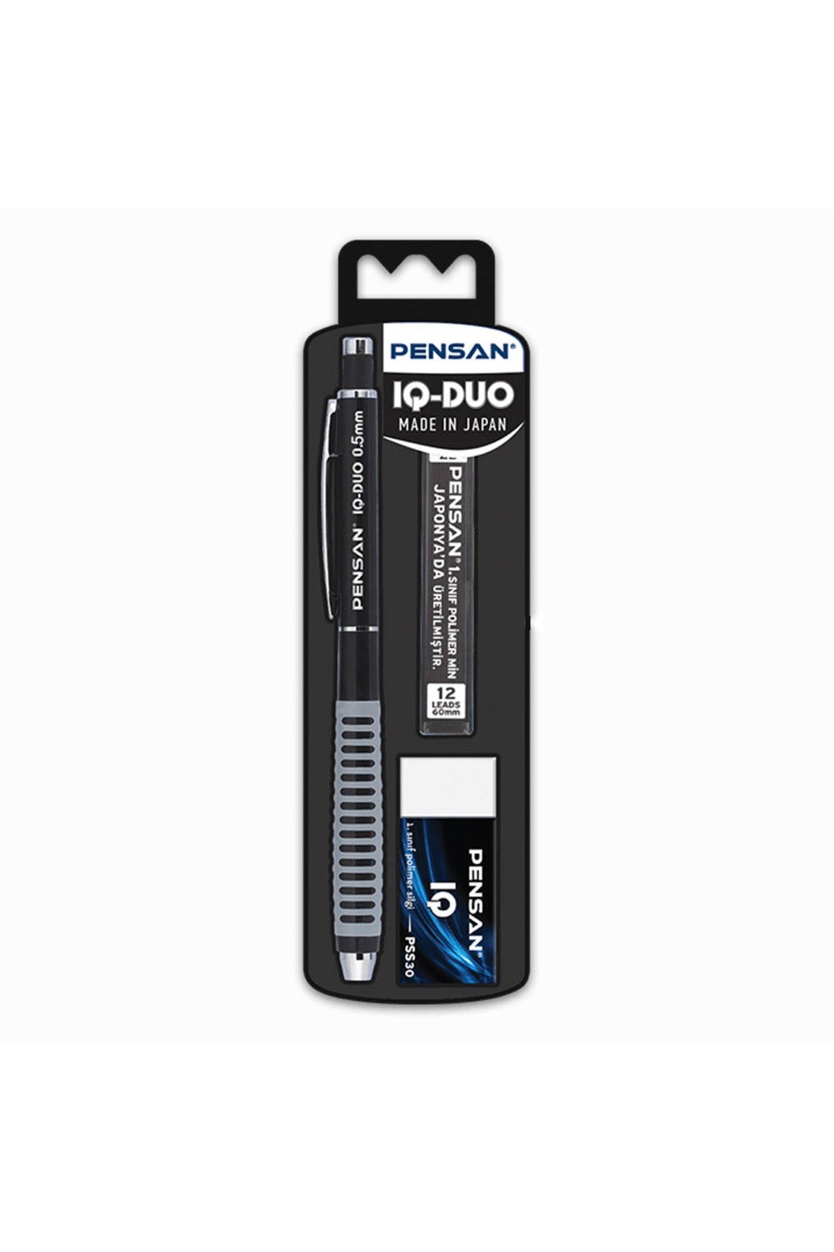 IQ Duo 0.5mm Mekanik Kurşun Kalem Seti - Siyah