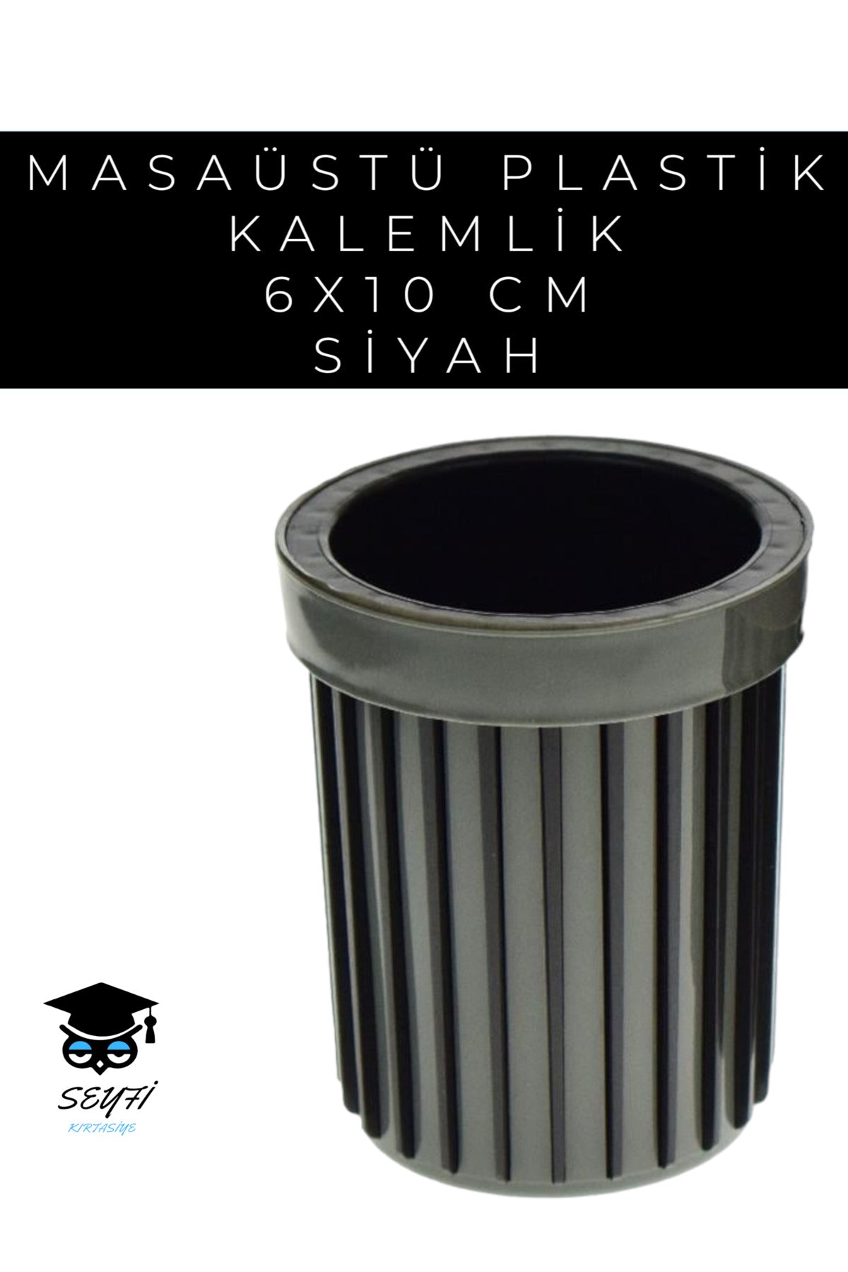 MASAÜSTÜ PLASTİK KALEMLİK 6X10 CM RENKLİ