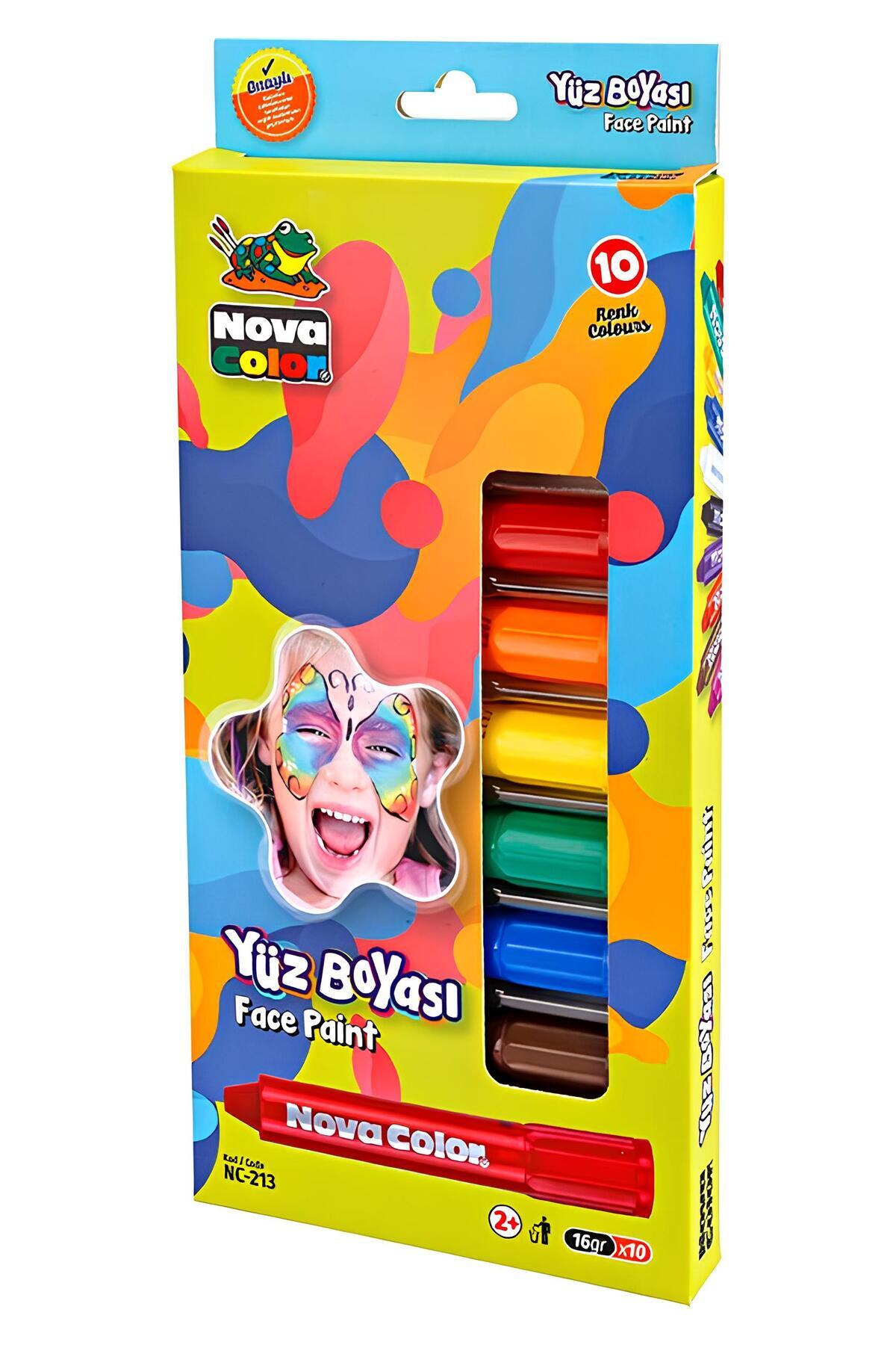 Yüz Boyası Tüm Renkler (10 Kalem)