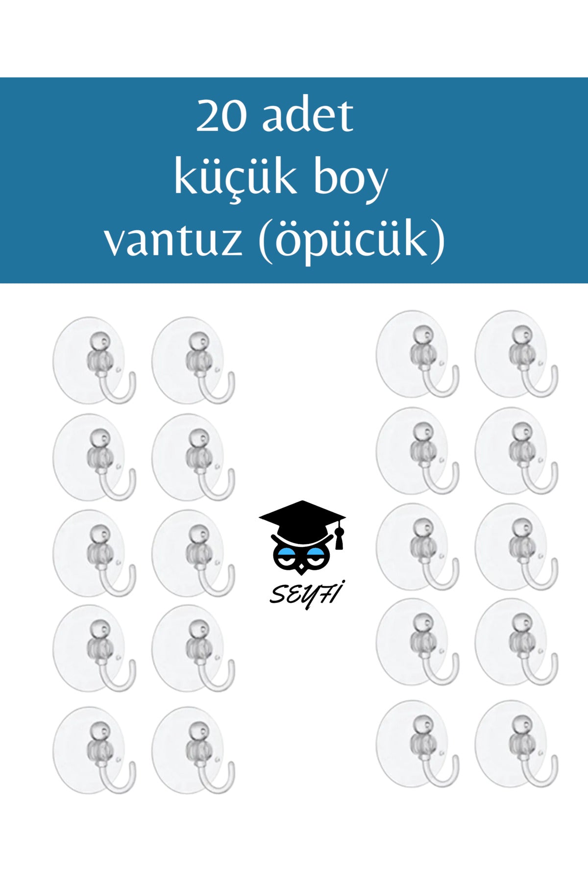 20 adet KÜÇÜK boy vantuz (öpücük)