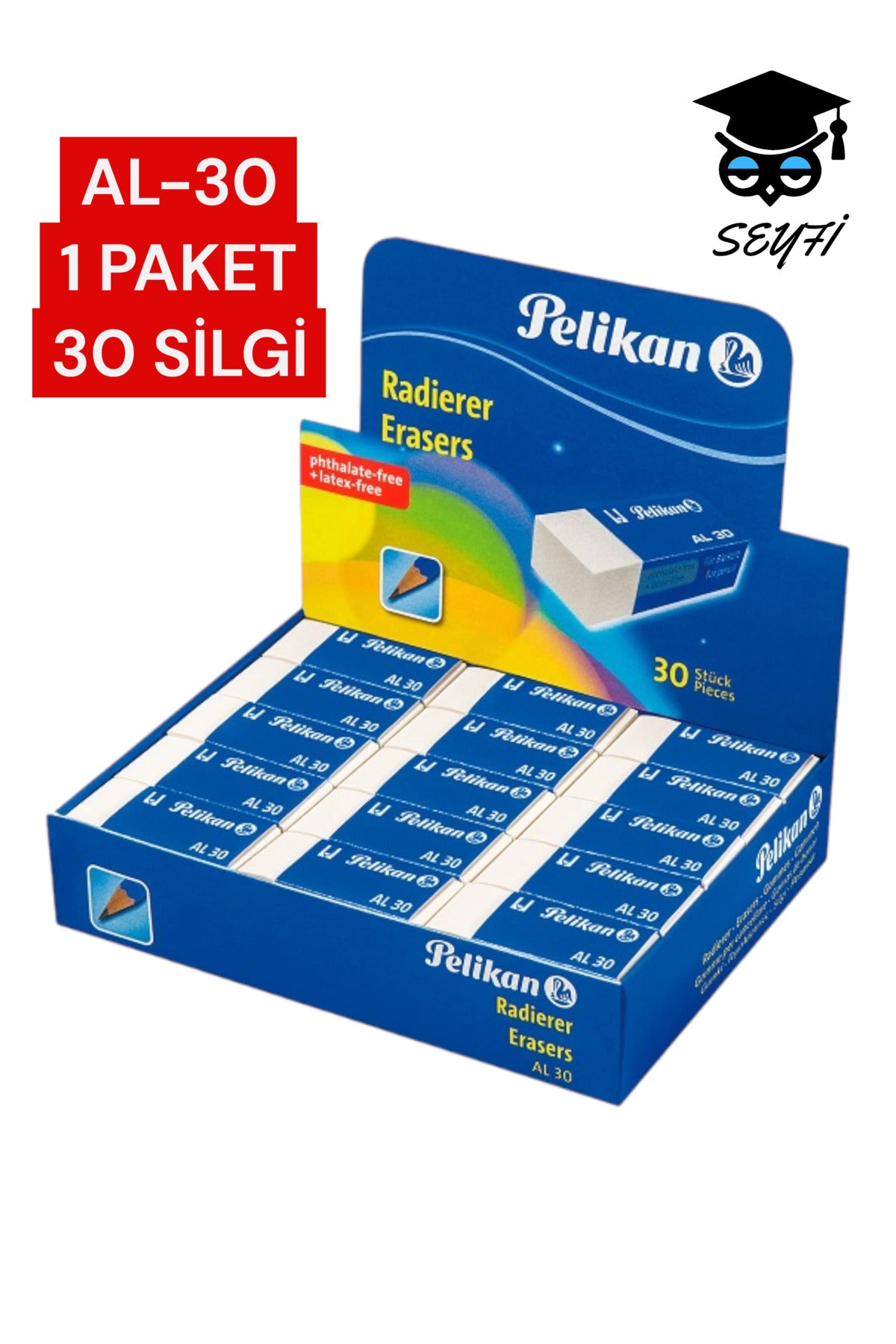 PELİKAN AL-30 SİLGİ KÜÇÜK BOY 30 ADET (1 PAKET)