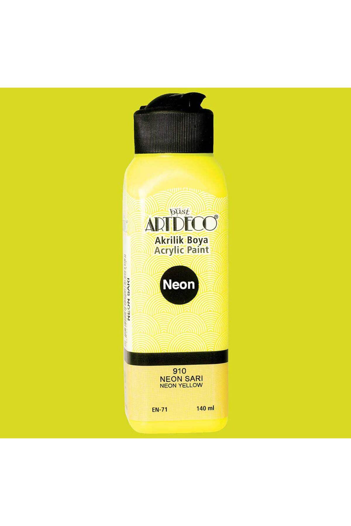 Akrilik Boya 140ml Neon Sarı 910