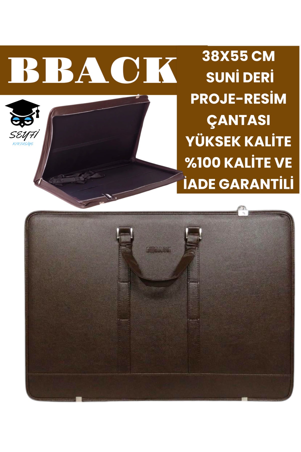 38X55 CM SUNİ DERİ PROJE-RESİM ÇANTASI YÜKSEK KALİTE %100 KALİTE VE İADE GARANTİLİ