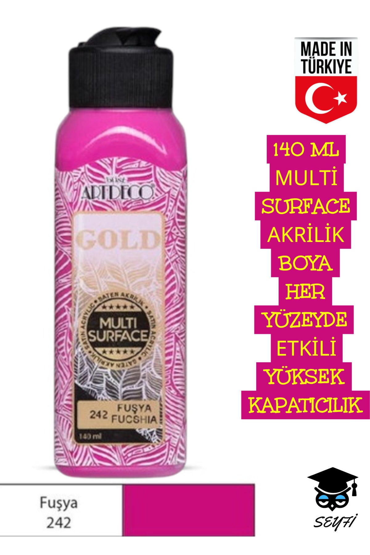 140 ML MULTİ SURFACE AKRİLİK BOYA HER YÜZEYDE ETKİLİ YÜKSEK KAPATICILIK