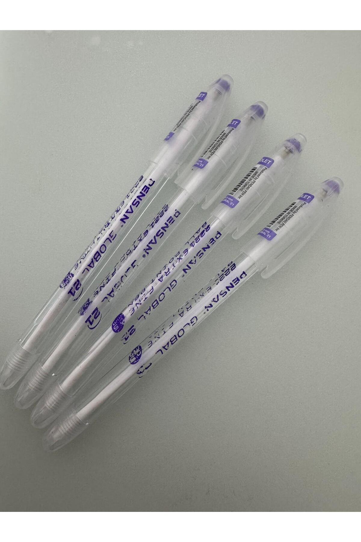 Tükenmez Kalem Global 0.5 MM Mor (4 Adet)