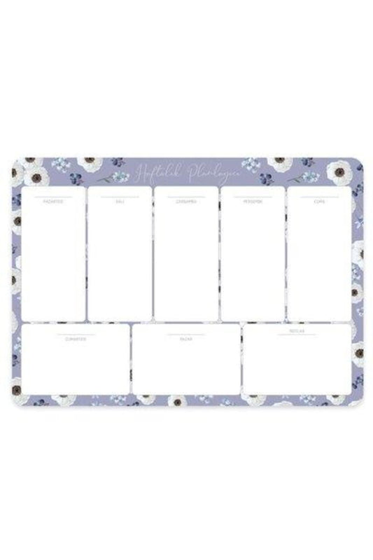 KESKİN HAFTALIK PLANNER BLOK LİLA ÇİÇEK
