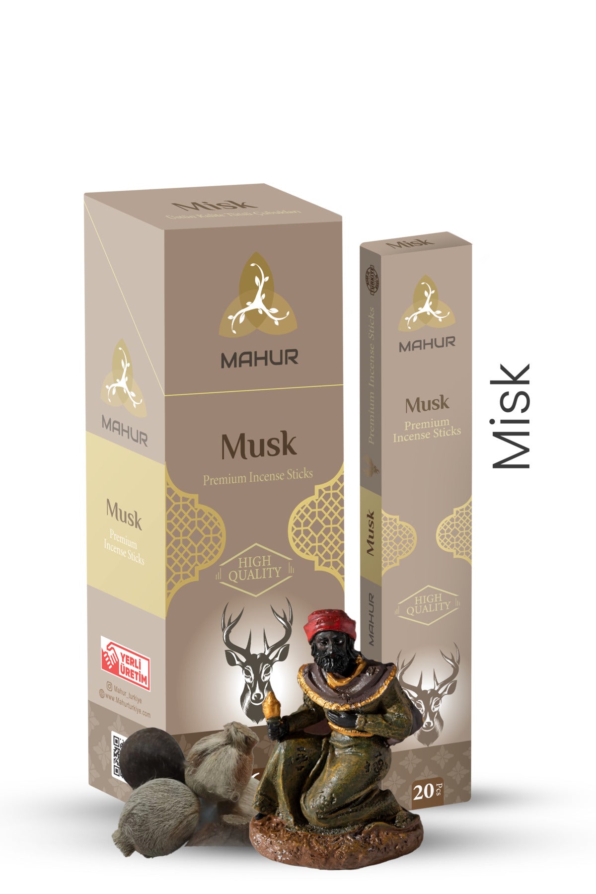 Misk (Musk) Çubuk Tütsü - 20 Adet Çubuk