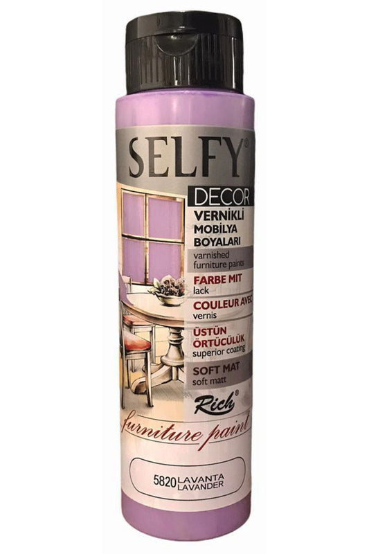 Rich Selfy Decor Vernikli Boya 500cc - Lavanta 5820