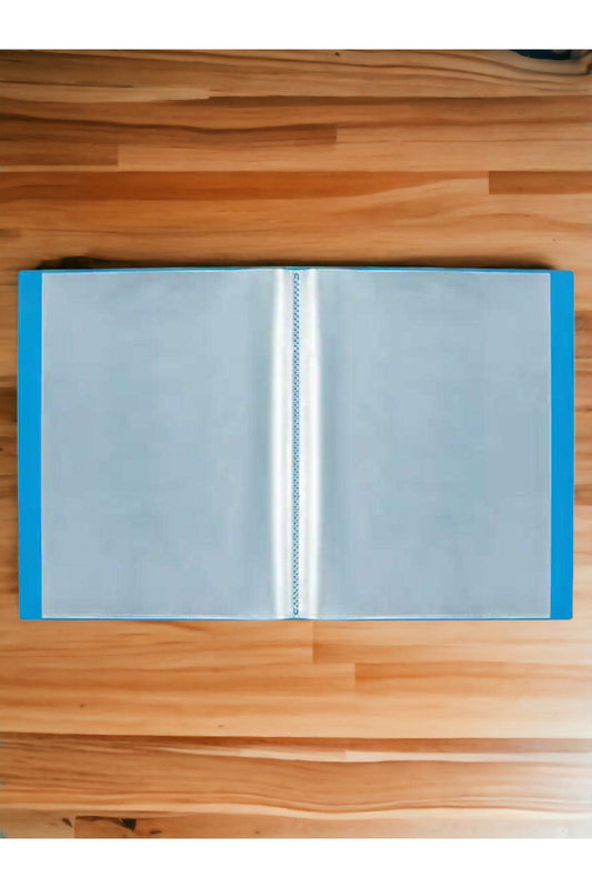 20 YAPRAK MAVİ A4 SUNUM DOSYASI NOKİ PRİME POŞET KALINLIĞI YERLİ ÜRETİM