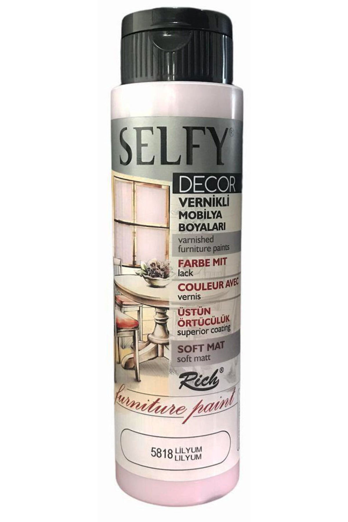Rich Selfy Decor Vernikli Boya 500cc - Lilyum 5818