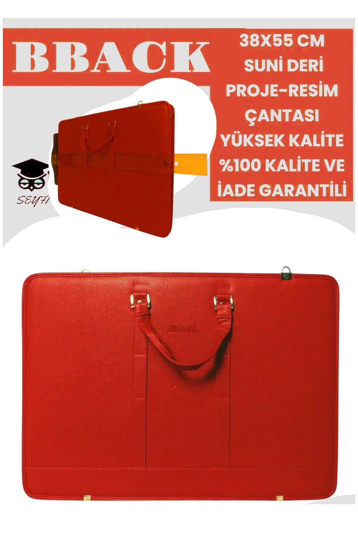 38X55 CM SUNİ DERİ PROJE-RESİM ÇANTASI YÜKSEK KALİTE %100 KALİTE VE GARANTİLİ