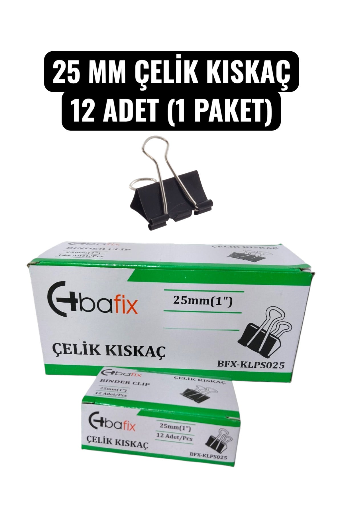 25 MM ÇELİK KISKAÇ 12 ADET (1 PAKET)