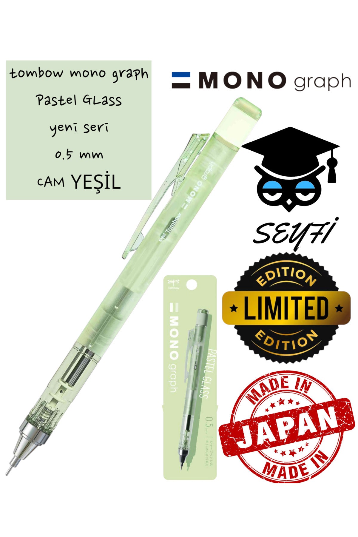 tombow mono graph Pastel GLass yeni seri 0.5 mm LİMİTED EDİTİON