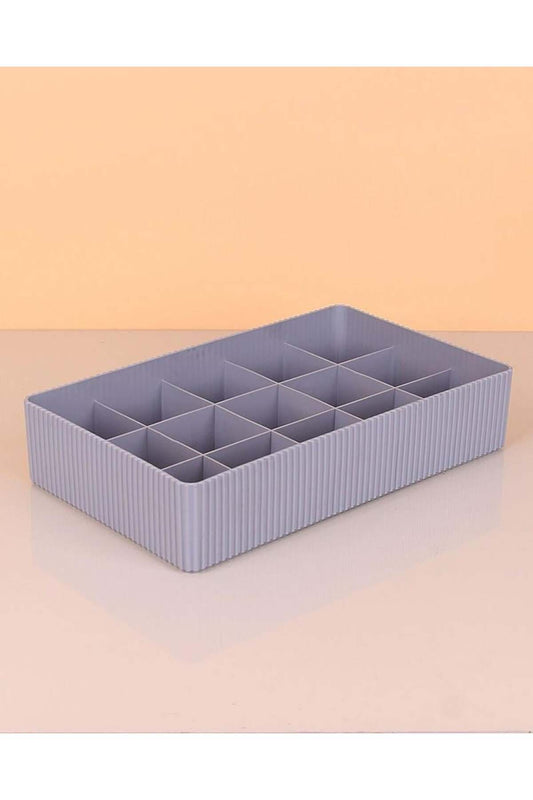 3 ADET masaüstü organizer 15 bölmeli 3 renk beyaz gri siyah 30 CM