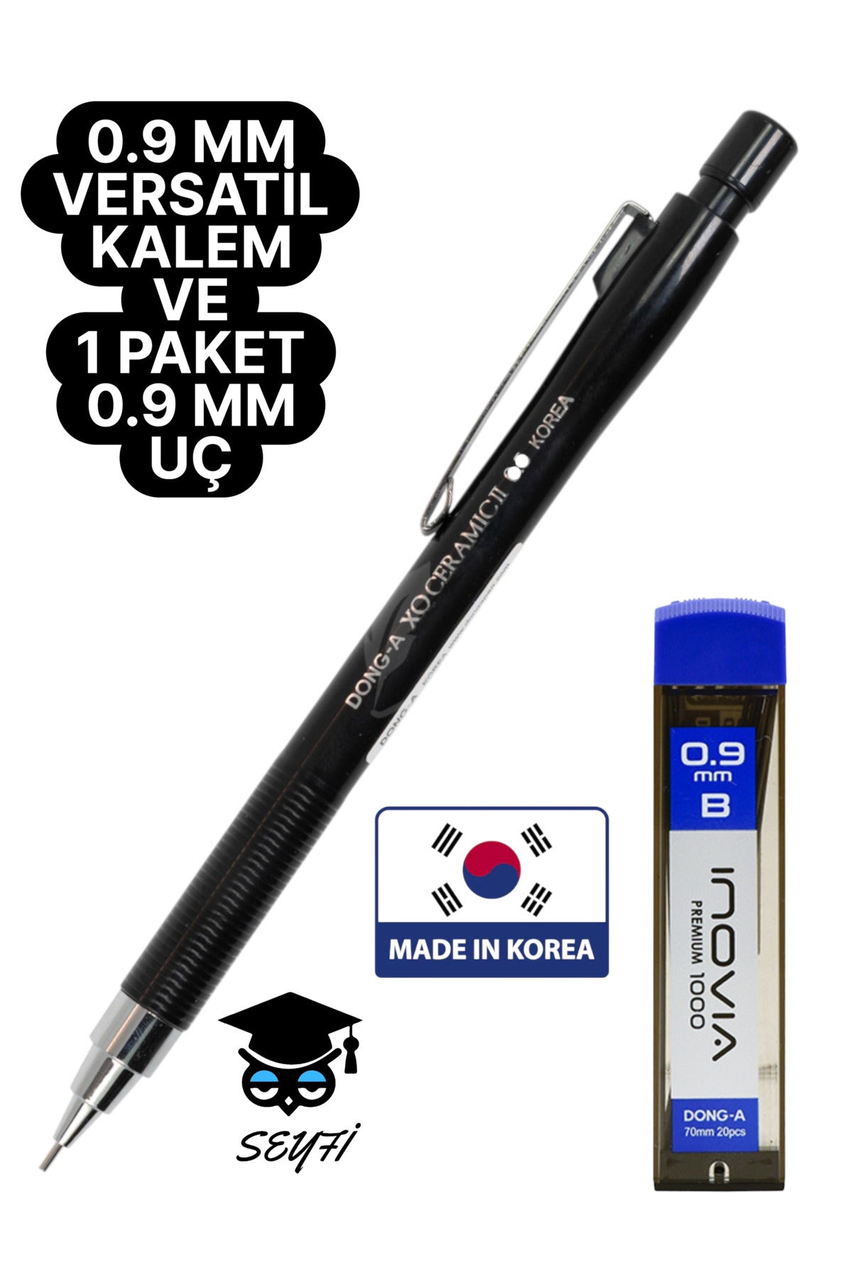 0.9 MM VERSATİL KALEM VE 1 PAKET 0.9 MM UÇ