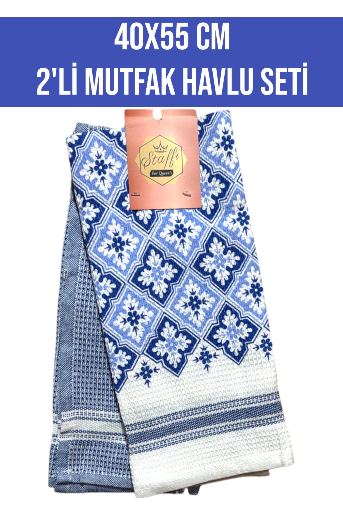 40x55 CM 2'Lİ MUTFAK HAVLU TEMİZLİK BEZİ SETİ