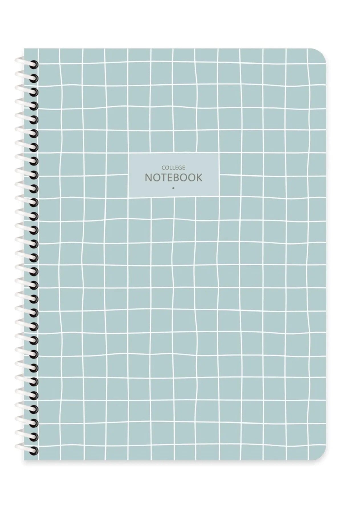 College Telli Defter Çizgisiz 16x22 Cm Telli Beyaz 80 Sayfalı Plastik Kapak