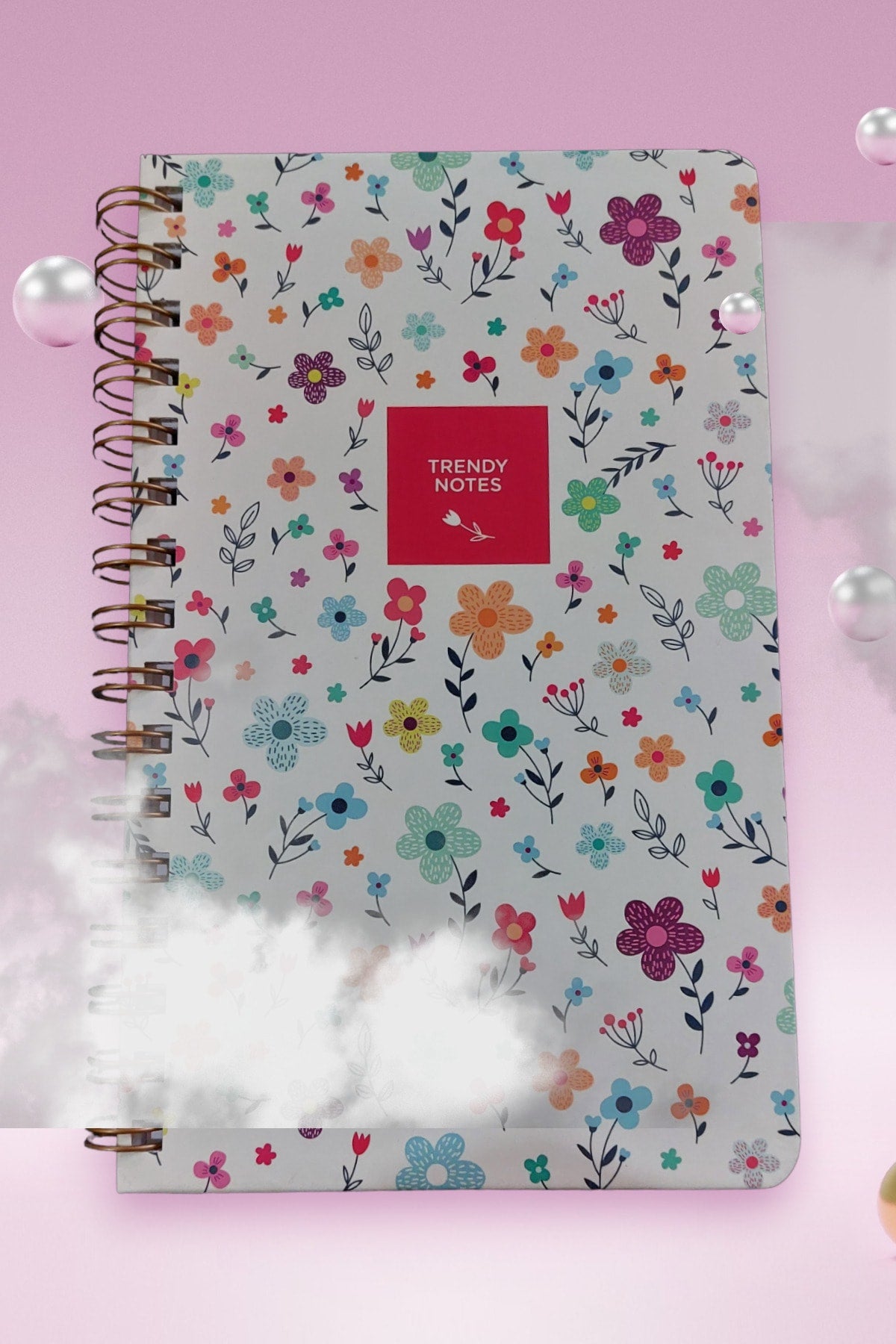 13x21 Cm Çizgisiz 96 Yaprak Sert Karton Kapak Telli Defter 60 Gr Beyaz Kağıt
