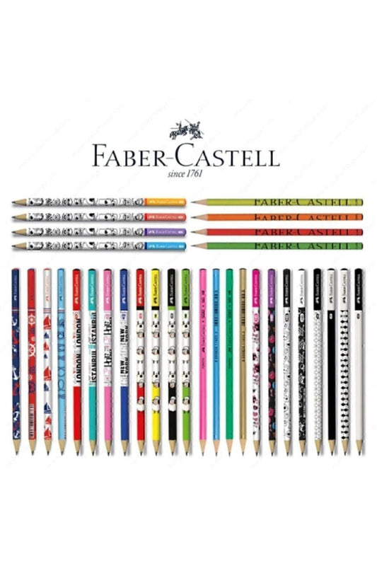Kaliteli Karışık 12'li Kurşun Kalem Silka-Fatih-Adel-Faber-Hexacom (Karışık Marka )
