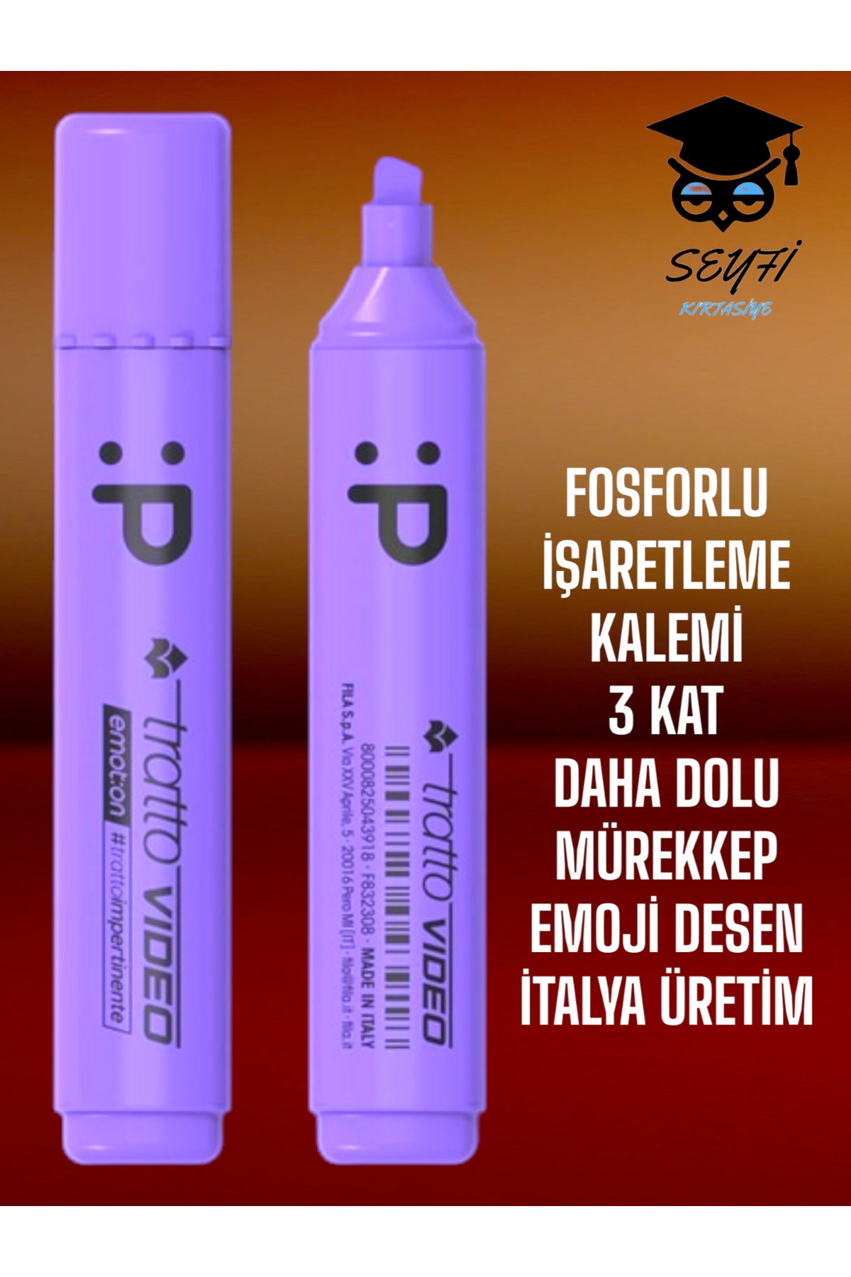 FOSFORLU İŞARETLEME KALEMİ 3 KAT DAHA DOLU MÜREKKEP İTALYA ÜRETİM