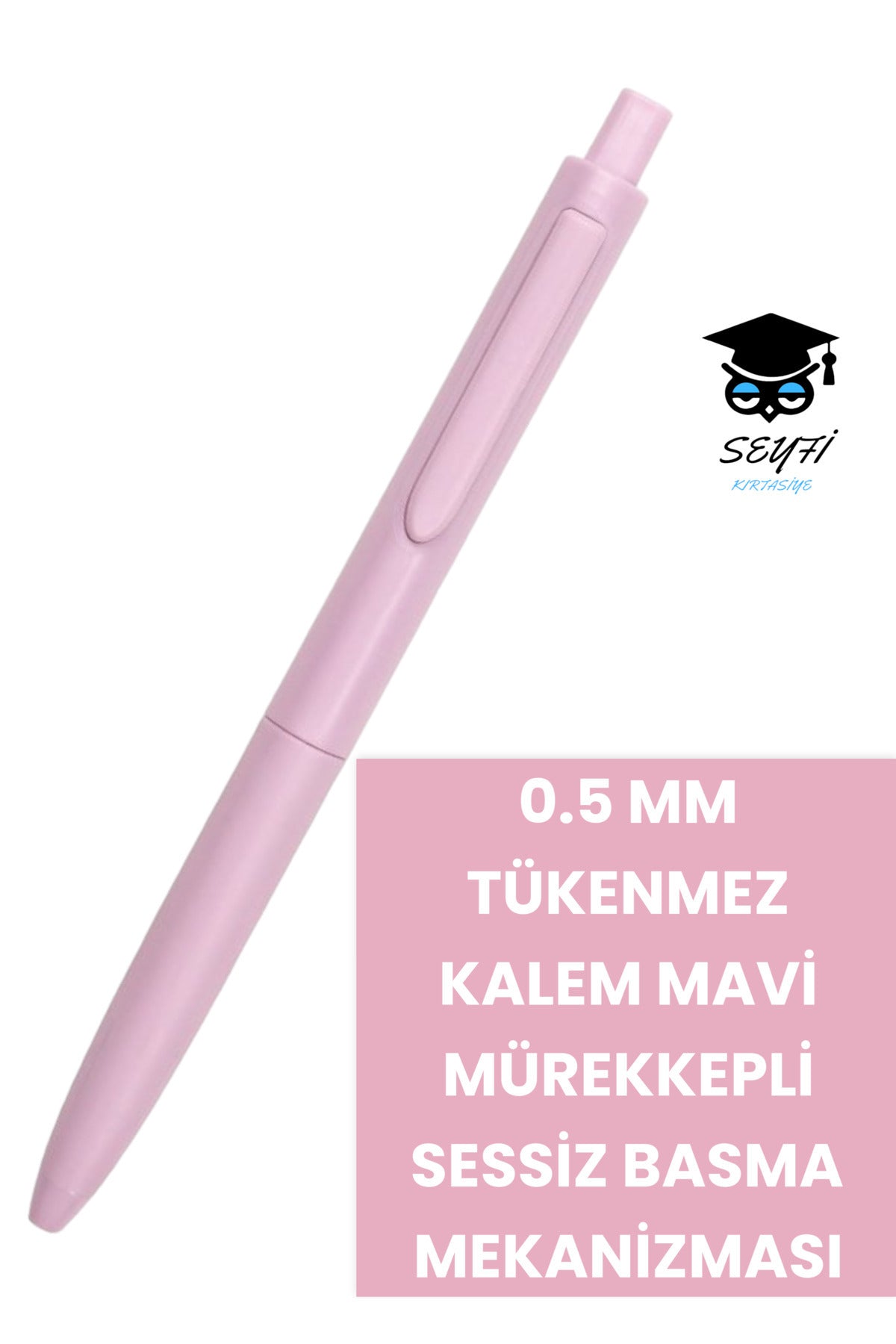 0.5 MM TÜKENMEZ KALEM MAVİ MÜREKKEPLİ SESSİZ BASMA MEKANİZMASI AMERİKAN MARKASI WRİTECH ÜRETİM