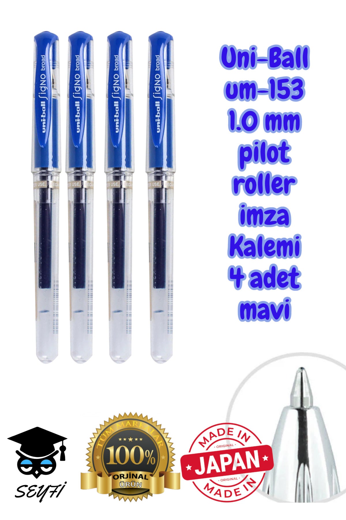 Uni-Ball um-153 1.0 mm pilot roller imza Kalemi