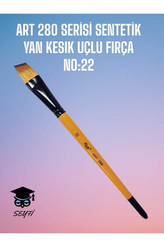 N0:22 ART 280 SERİSİ SENTETİK YAN KESIK UÇLU FIRÇA