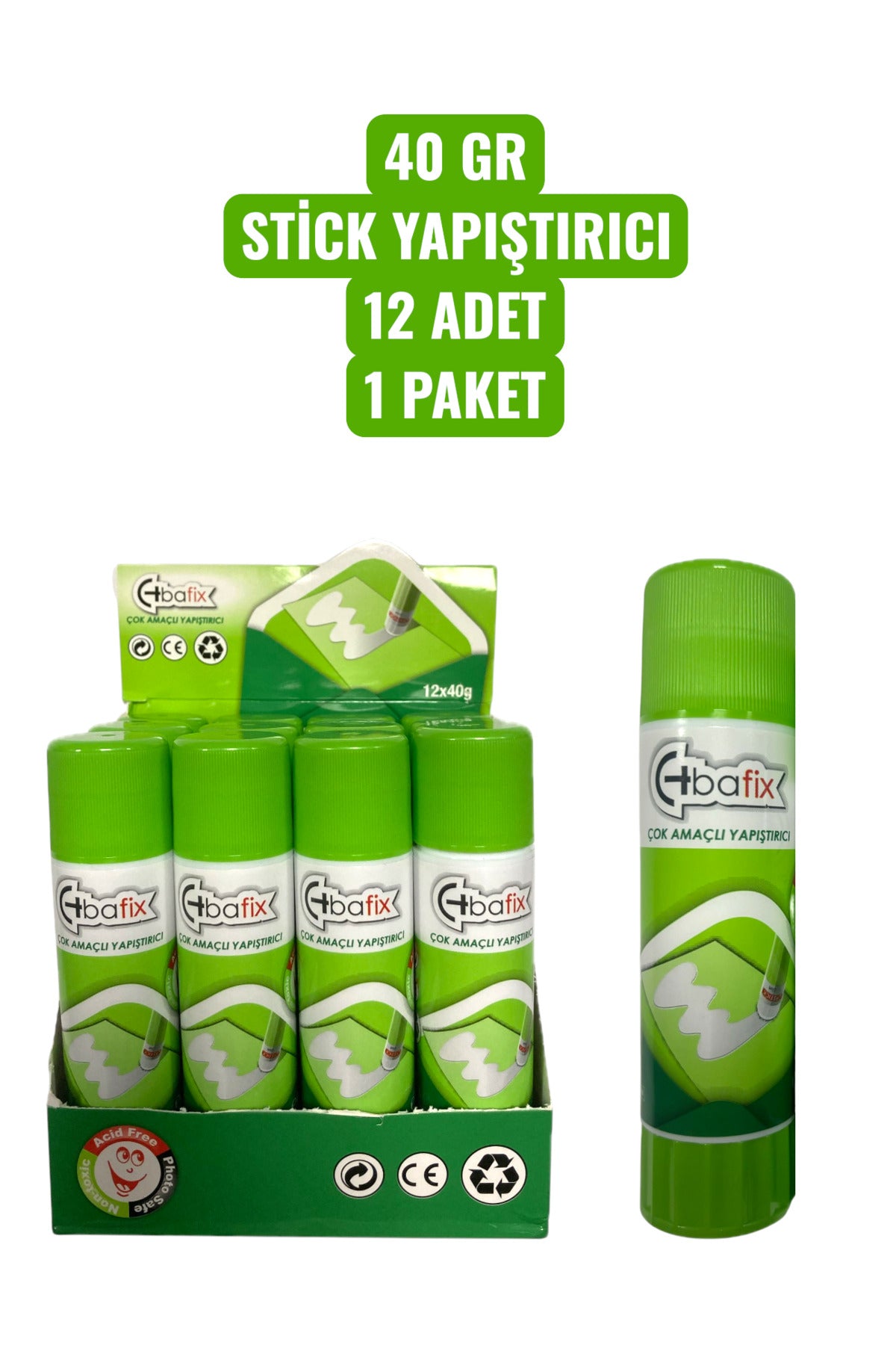 40 GR STİCK YAPIŞTIRICI 12 ADET 1 PAKET