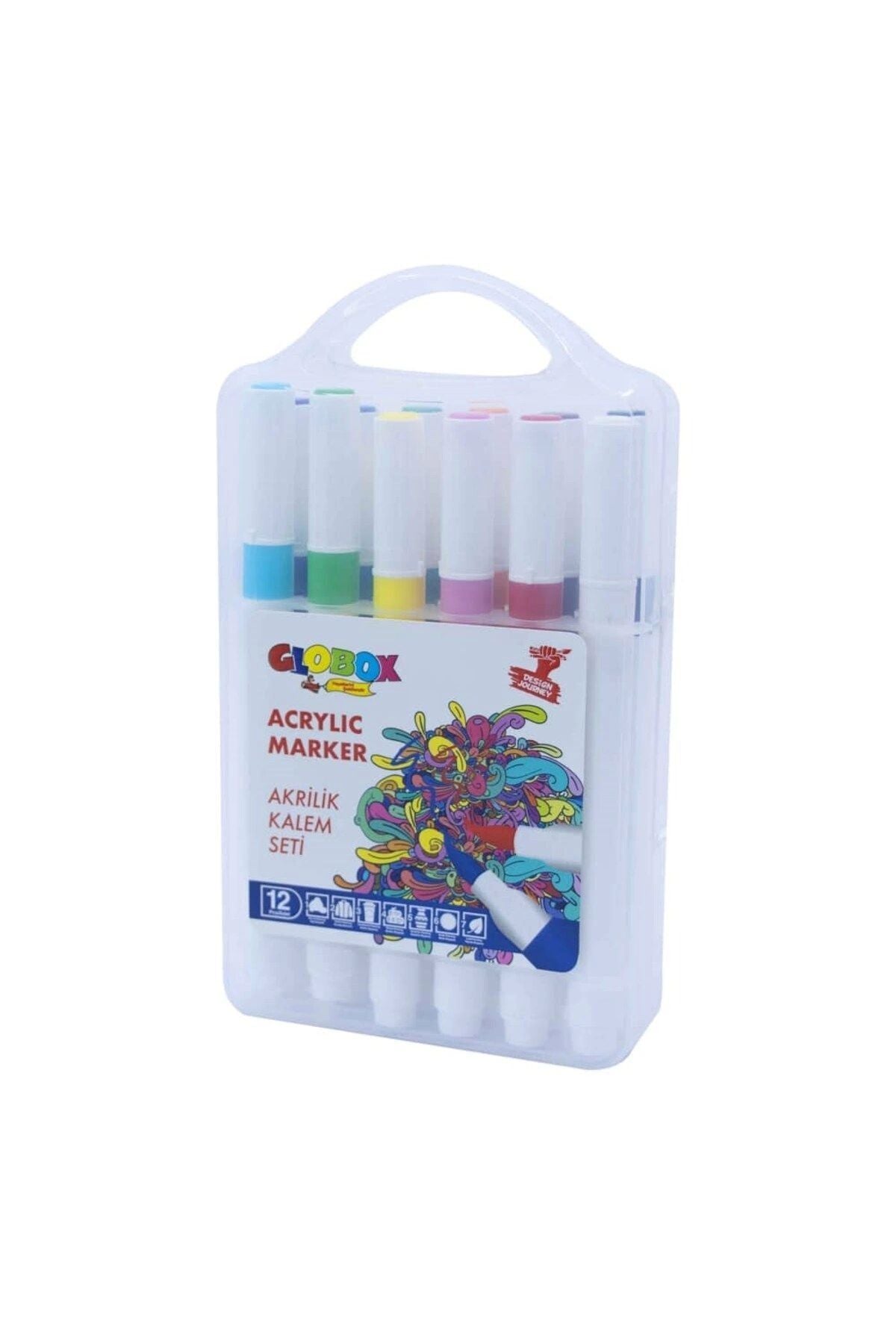 Akrilik Marker Kalem Seti 12 Renk