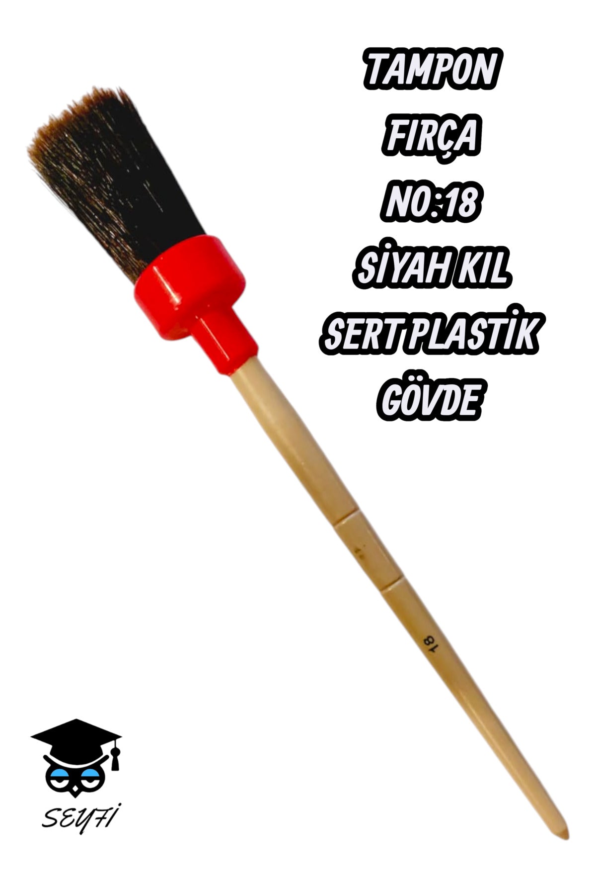 TAMPON FIRÇA SİYAH KIL NO:18