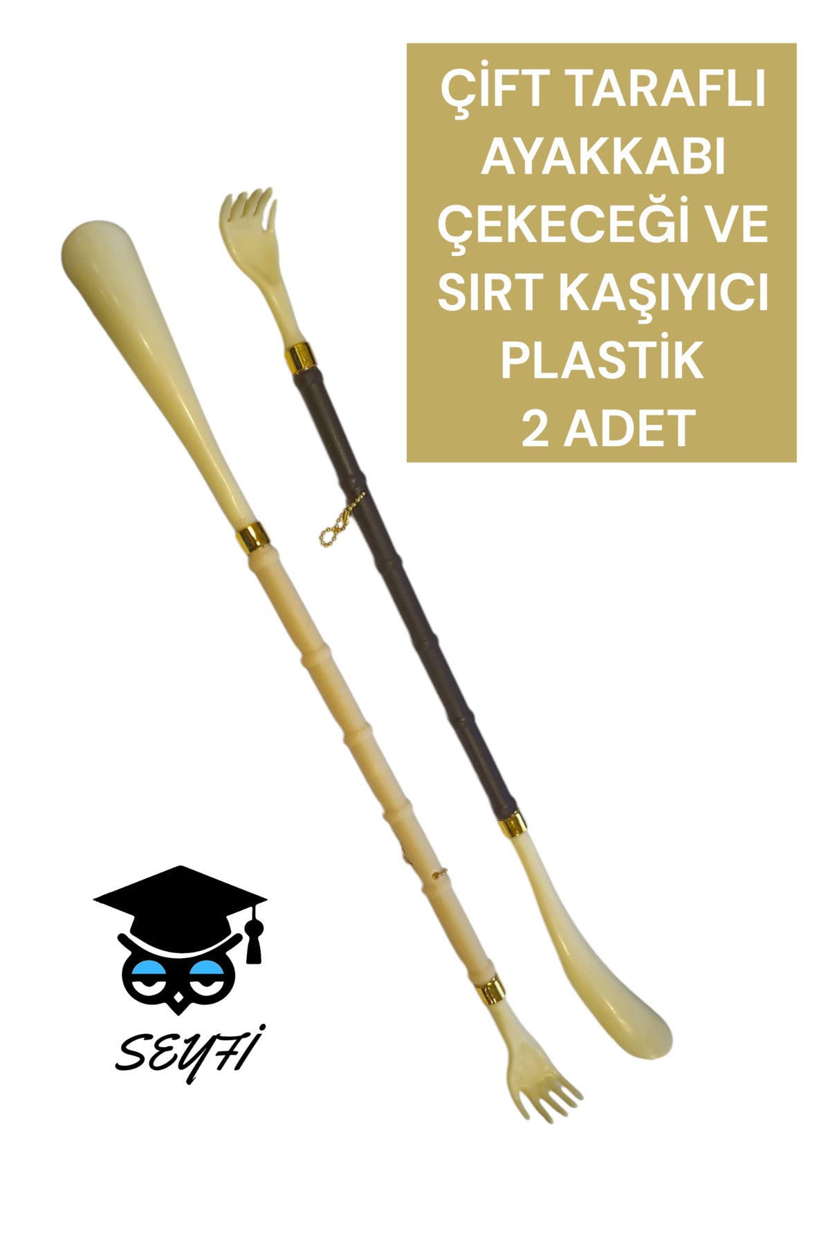ÇİFT TARAFLI AYAKKABI ÇEKECEĞİ VE SIRT KAŞIYICI PLASTİK 2 ADET