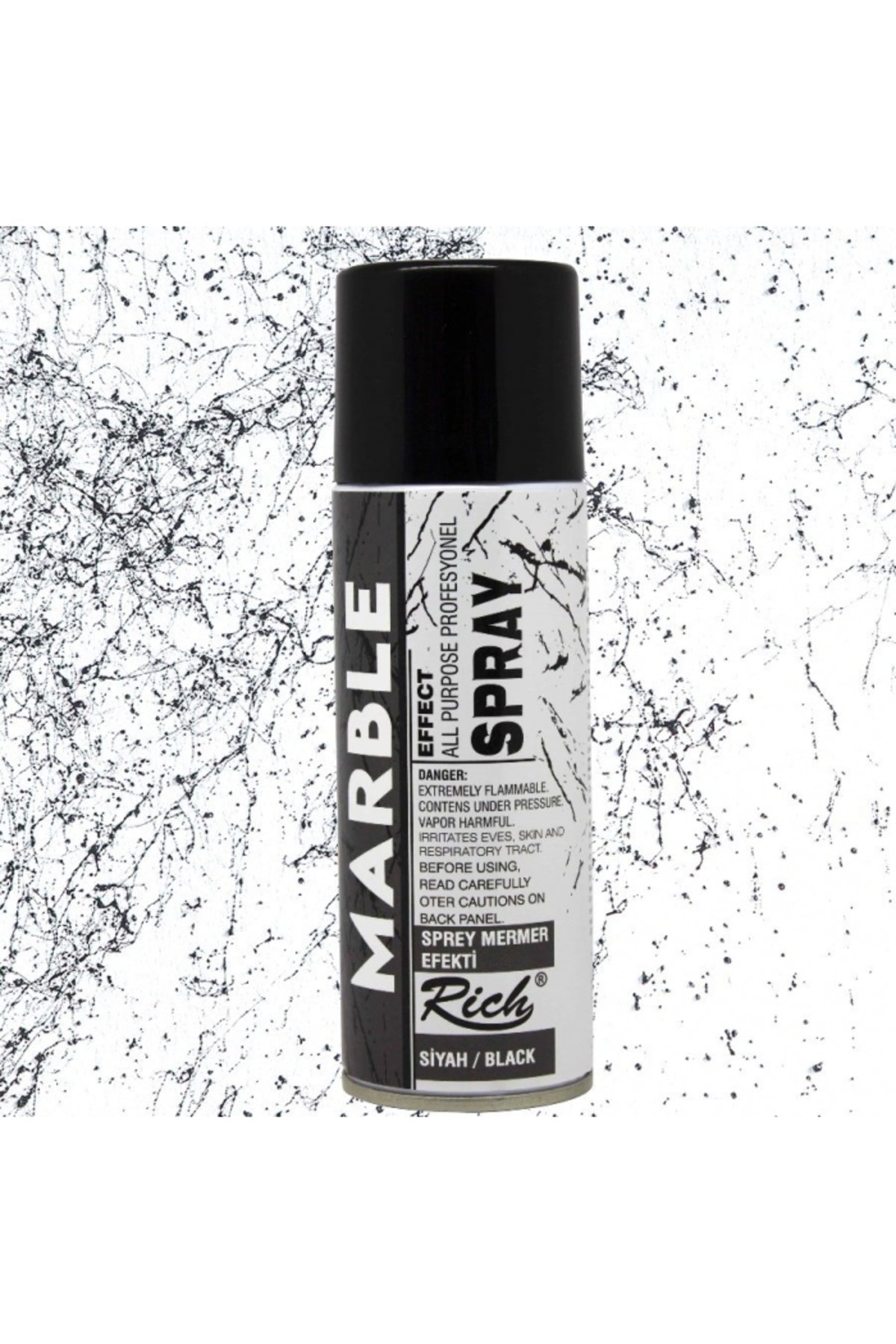 Sprey Boya 200ml Mermer Efekti Siyah