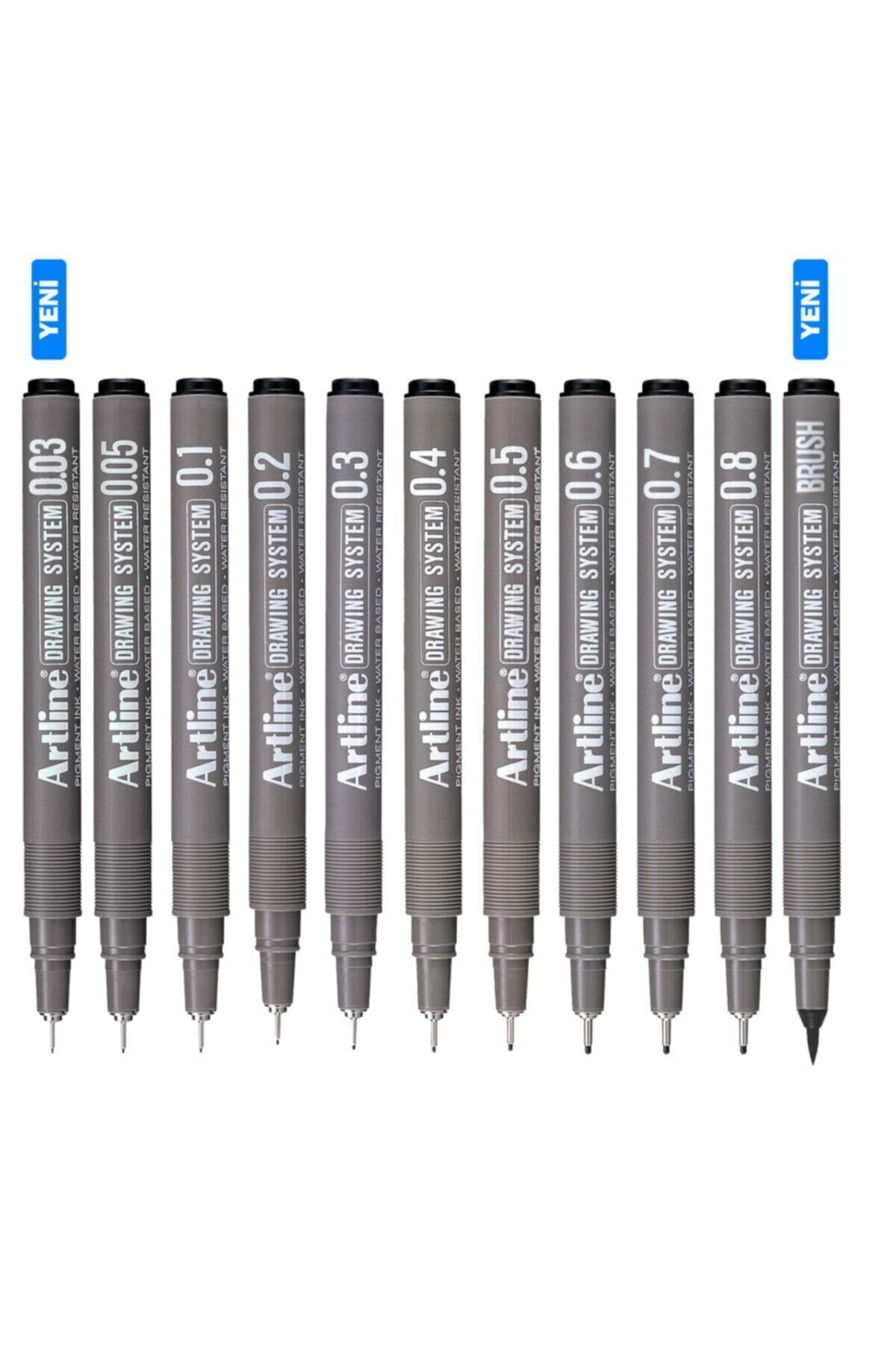Drawing System Teknik Çizim Kalemi 11'li Tam Set-4