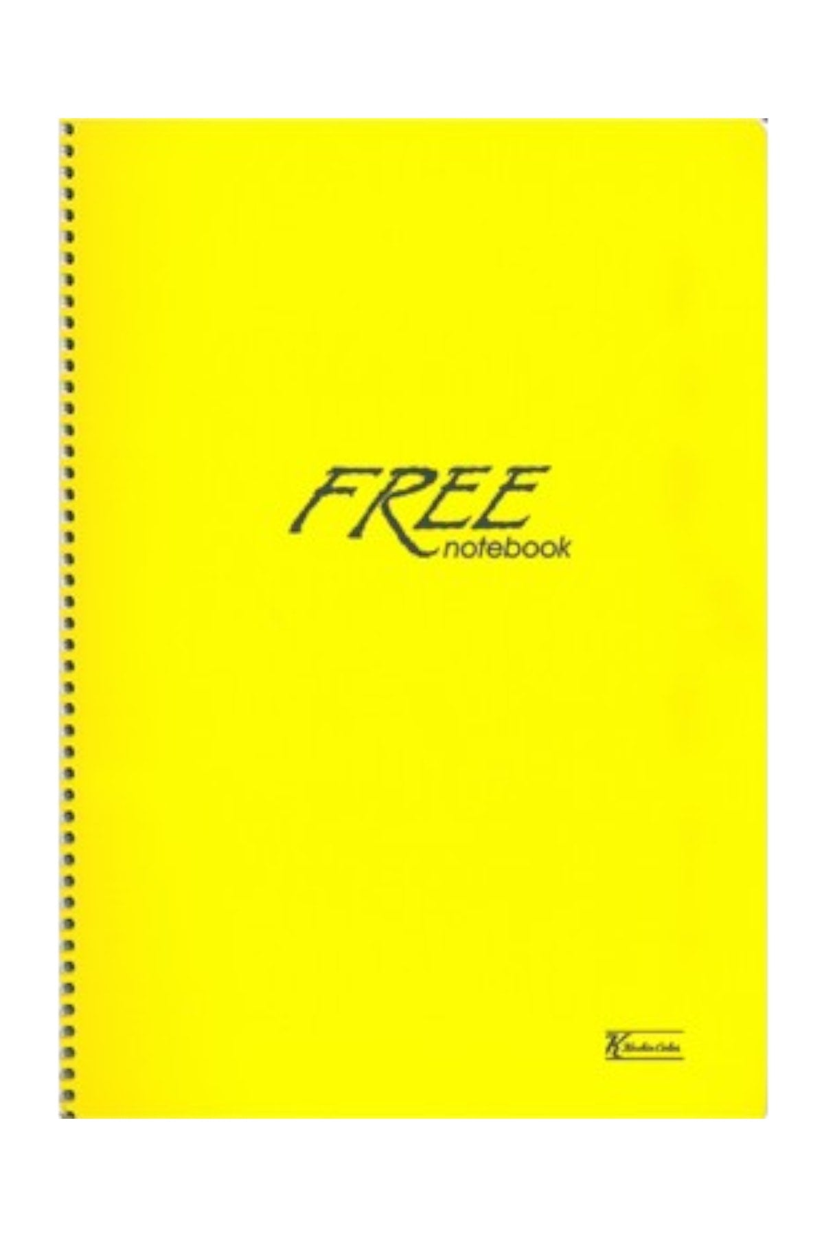 19x25 Cm 100 Yaprak Çizgisiz Free Notebook Plastik Kapak Telli Defter 60 Gr Beyaz Sayfalı