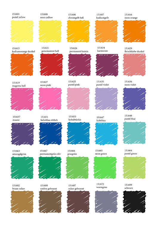 Grip Finepen İnce Keçe Uçlu Kalem Seti, 30lu, Pastel ve Neon Renkler, 0.4 mm Hassas Uç, Üçgen Gövde