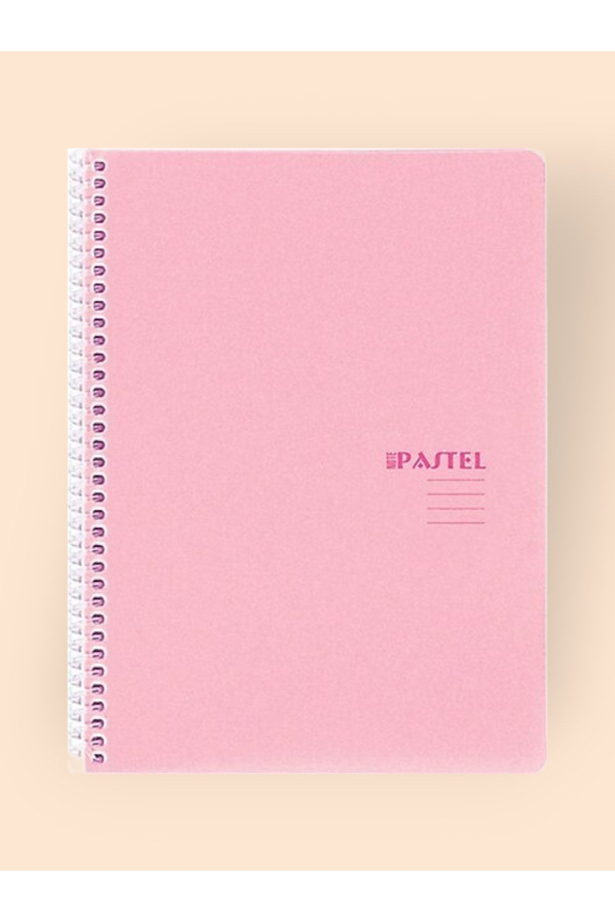 16x22 Cm Pastel Renk Telli Defter Çizgisiz Telli Beyaz 80 Sayfalı Plastik Kapak