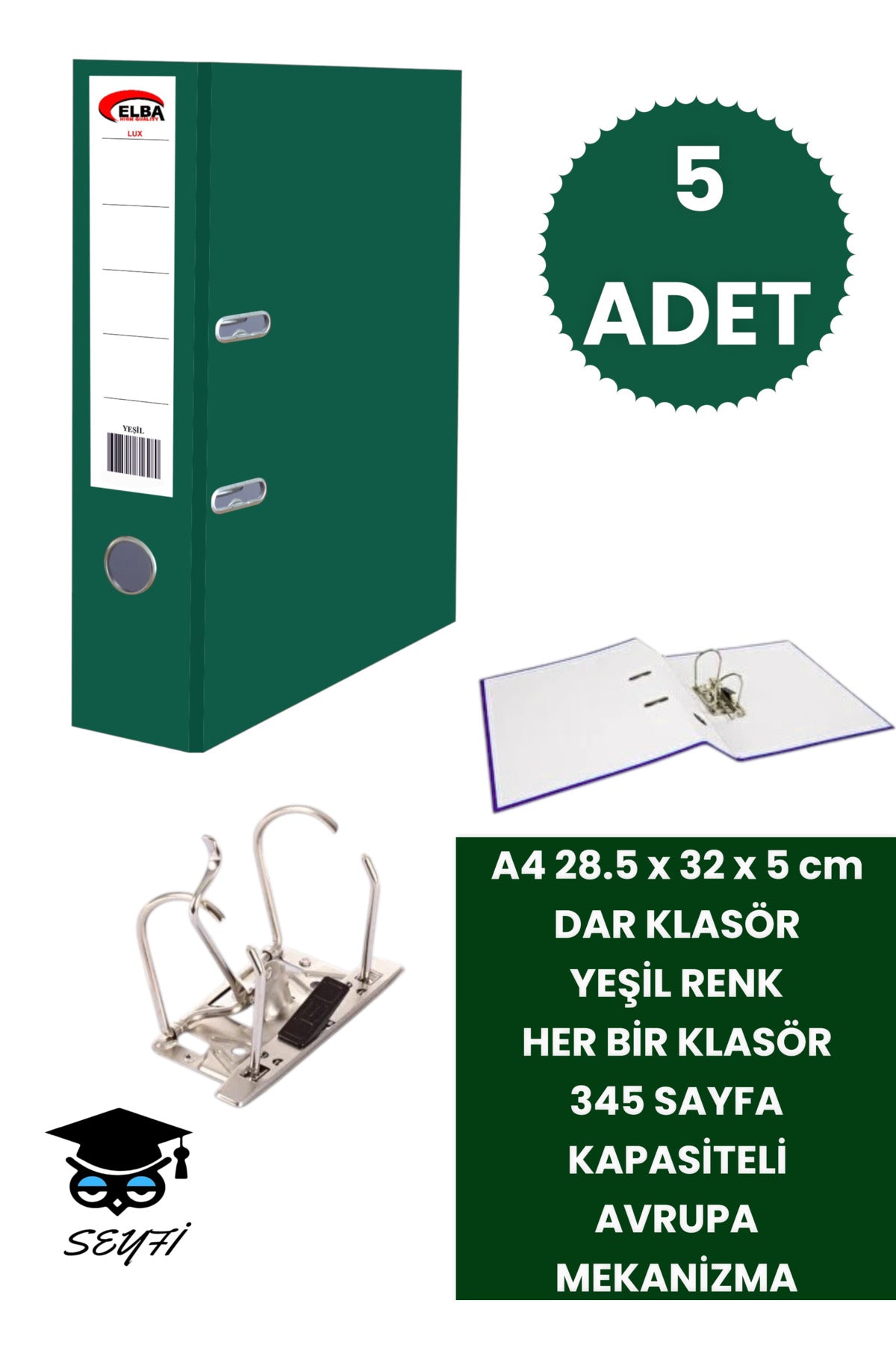 OFİS BÜRO KLASÖRÜ ÇİFT HALKA AVRUPA METAL MEKANİZMA ÇEŞİTLİ RENK VE ADETLERDE DAR VE GENİŞ KLASÖR