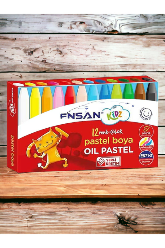 12 RENK PASTEL BOYA SETİ YERLİ ÜRETİM