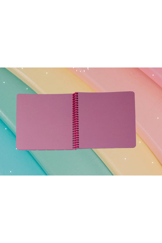 16x15 Cm Çizgisiz 72 Sayfa Pembe Kağıt Karton Kapak Telli Defter Best Friends