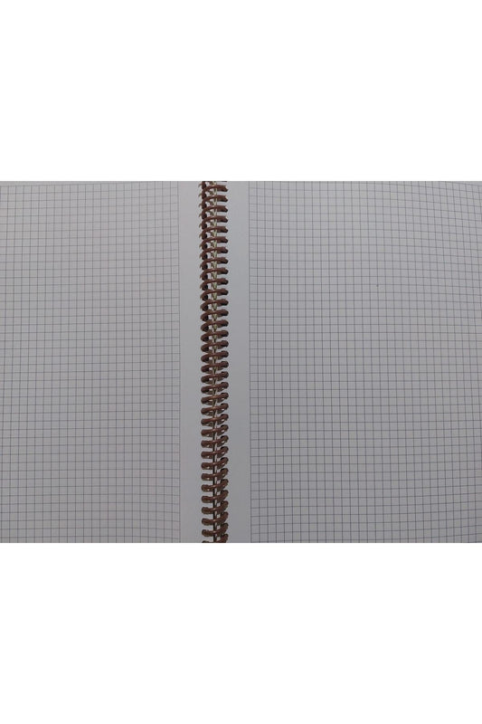 A4 80 Yaprak Kareli Telli Defter Pastel Renk Plastik Kapak Göz Yormayan Krem Renk Kağıt