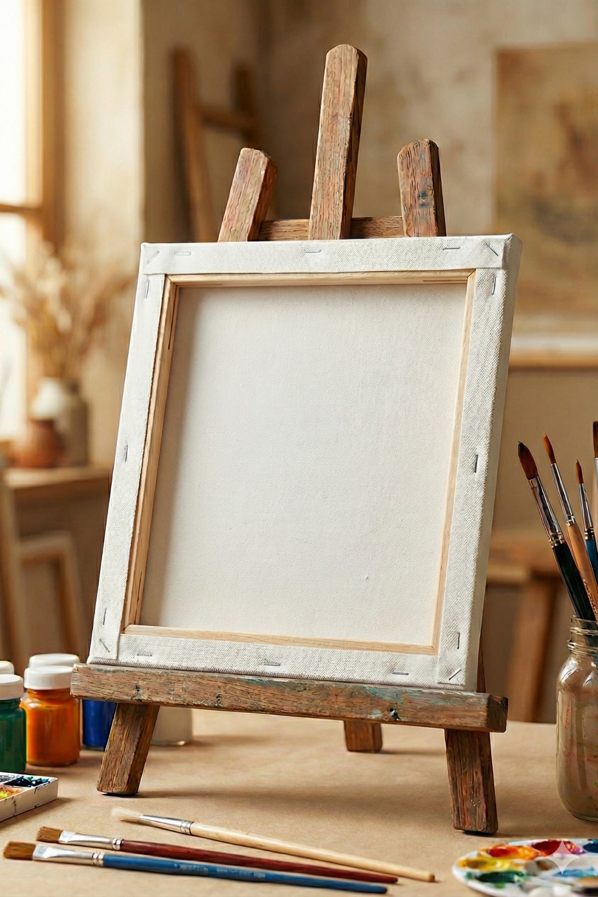 20x20 cm 5 Adet Astarlı Tuval Seti - Pamuklu Akrilik ve Yağlı Boya Resim Tuvali -Çocuk Hobi Etkinlik