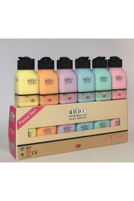 Akrilik Boya 6x75ml PASTEL Renkler-4