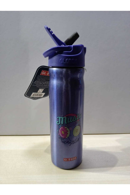 Mor Desenli Çelik Matara 500 Ml 1140